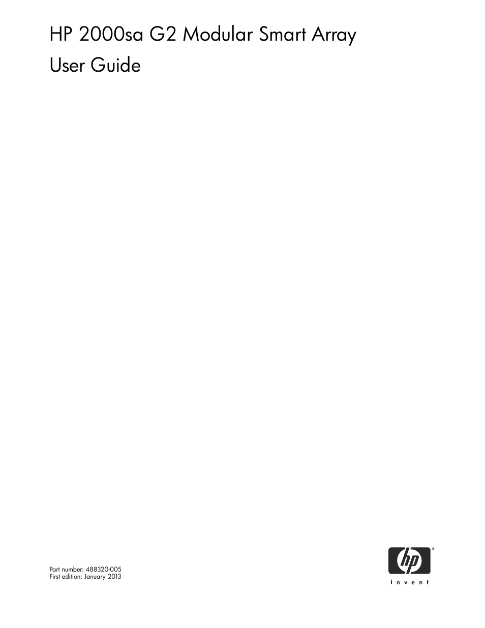 HP 2000SA G2-Modular-Smart-Array User Manual | 76 pages