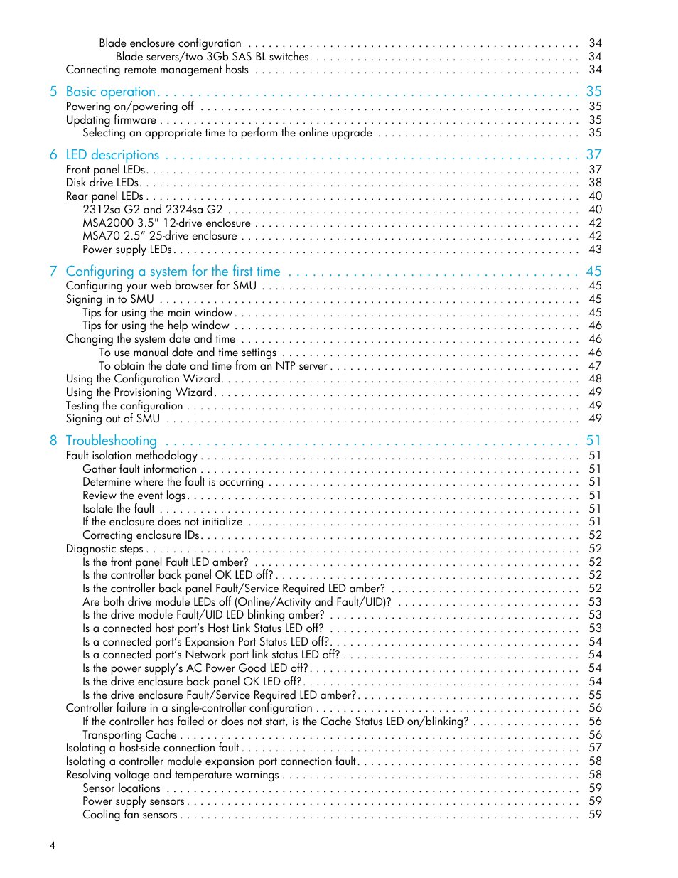 HP 2000SA G2-Modular-Smart-Array User Manual | Page 4 / 76