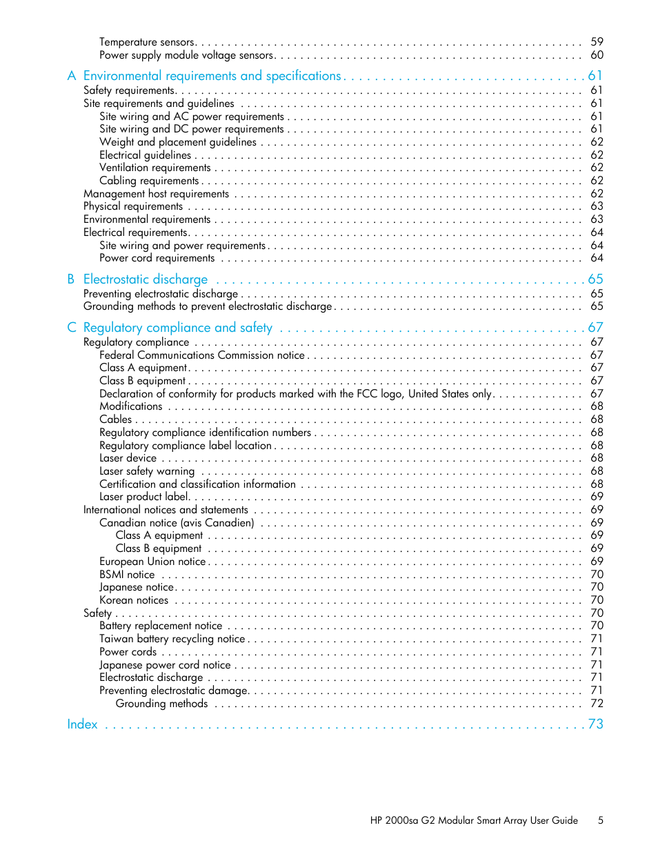 HP 2000SA G2-Modular-Smart-Array User Manual | Page 5 / 76