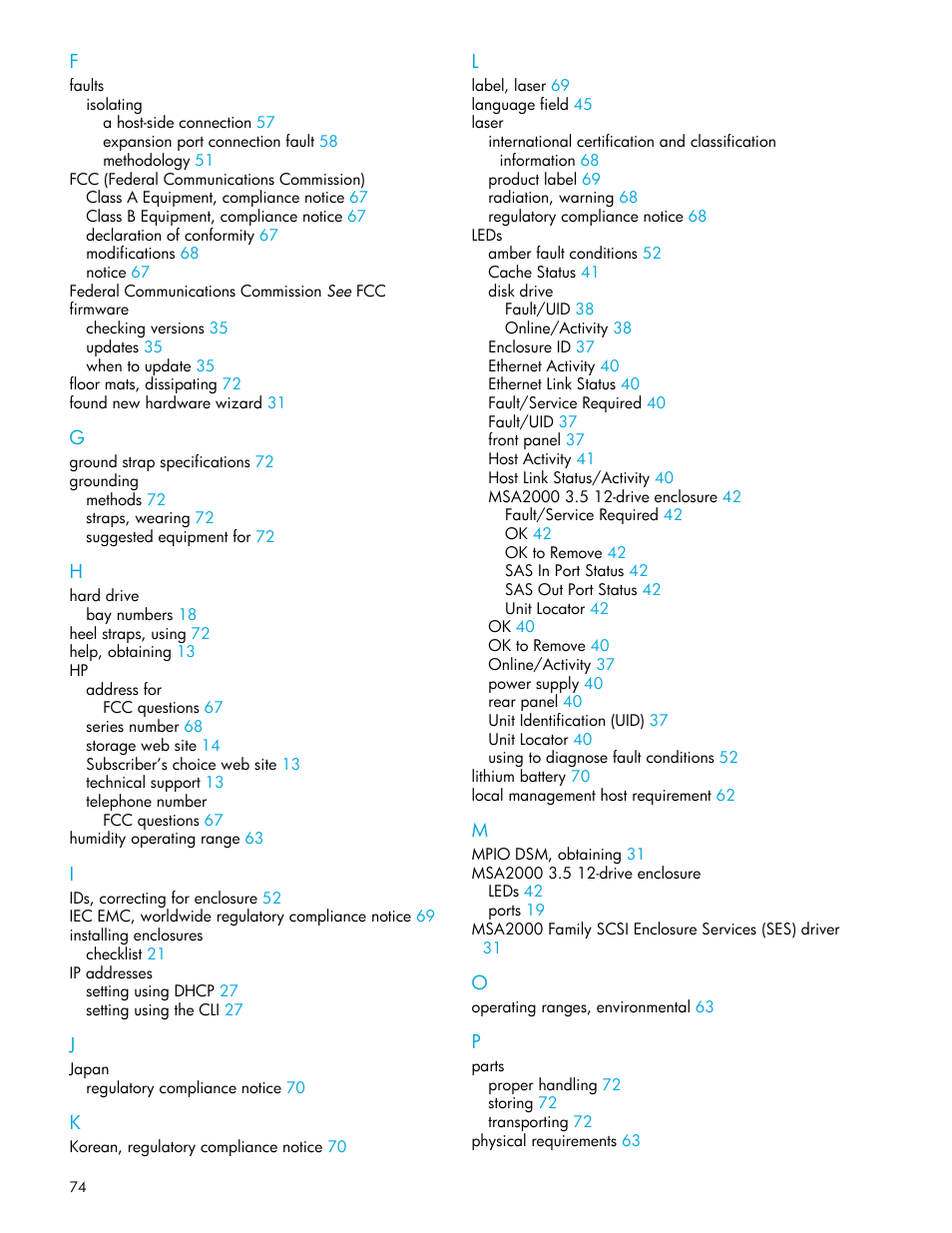 HP 2000SA G2-Modular-Smart-Array User Manual | Page 74 / 76