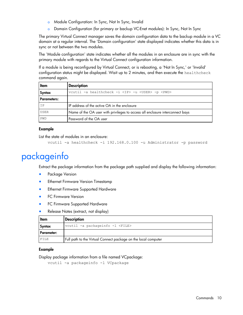 Packageinfo | HP 1.10GB Virtual Connect Ethernet Module for c-Class BladeSystem User Manual | Page 10 / 18