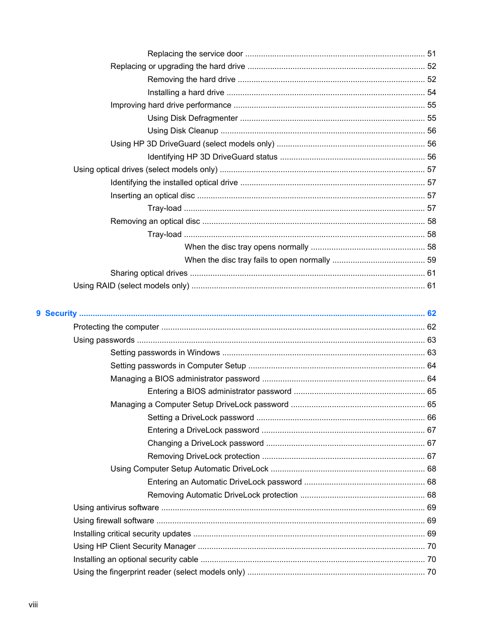 HP ProBook 450 G1 Notebook PC User Manual | Page 8 / 113