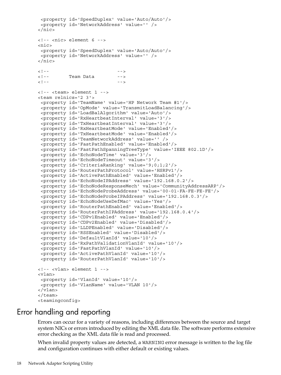 Error handling and reporting | HP Integrity rx3600 Server User Manual | Page 18 / 19