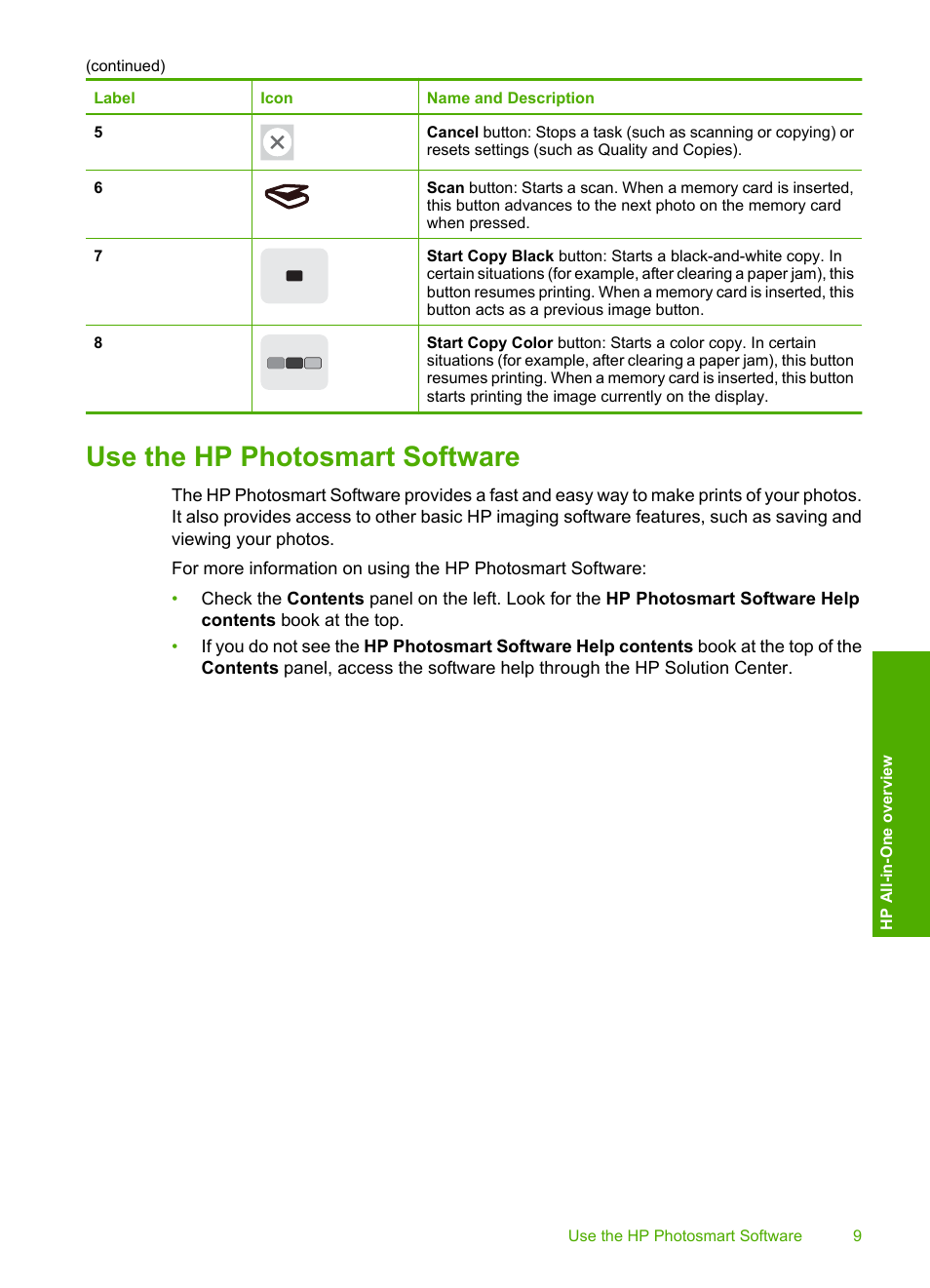 Use the hp photosmart software | HP Photosmart C4380 All-in-One Printer User Manual | Page 10 / 179