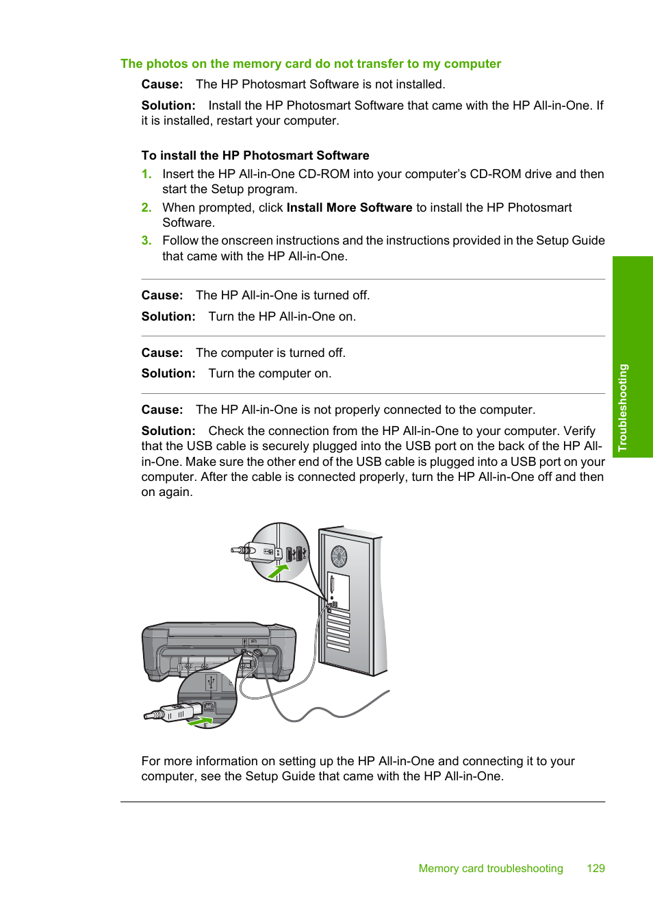 HP Photosmart C4380 All-in-One Printer User Manual | Page 130 / 179