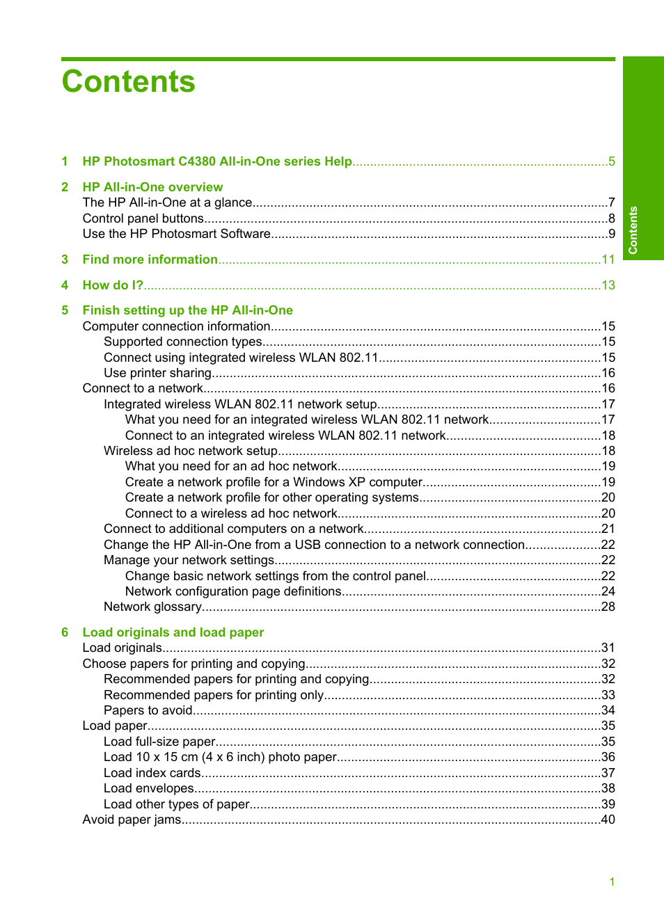 HP Photosmart C4380 All-in-One Printer User Manual | Page 2 / 179