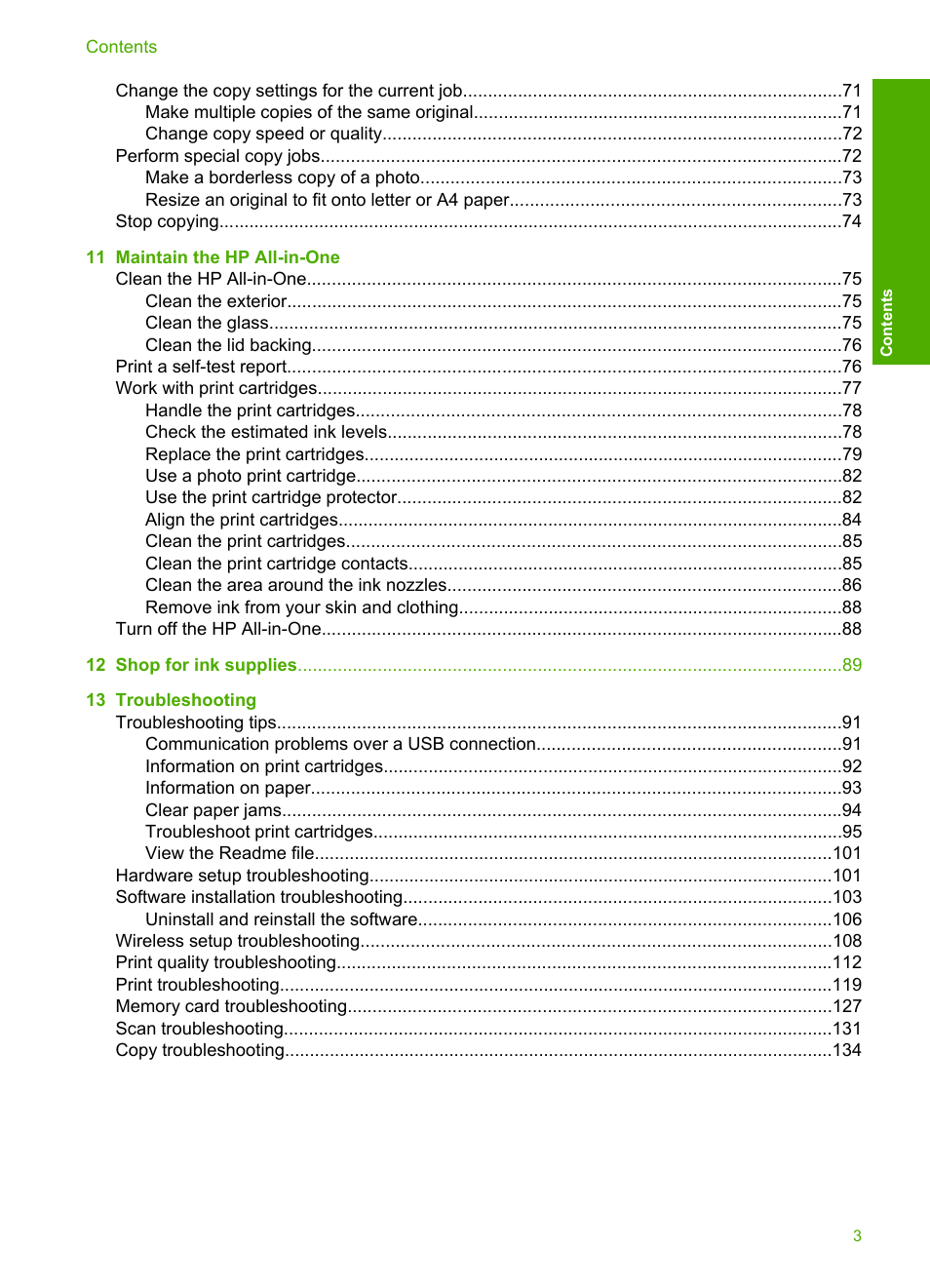 HP Photosmart C4380 All-in-One Printer User Manual | Page 4 / 179