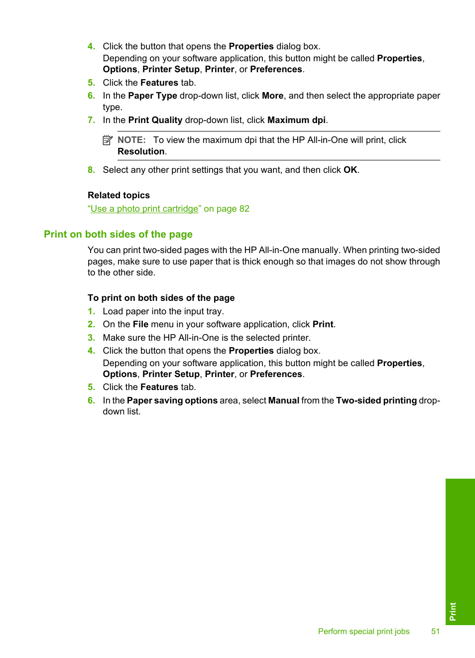 HP Photosmart C4380 All-in-One Printer User Manual | Page 52 / 179