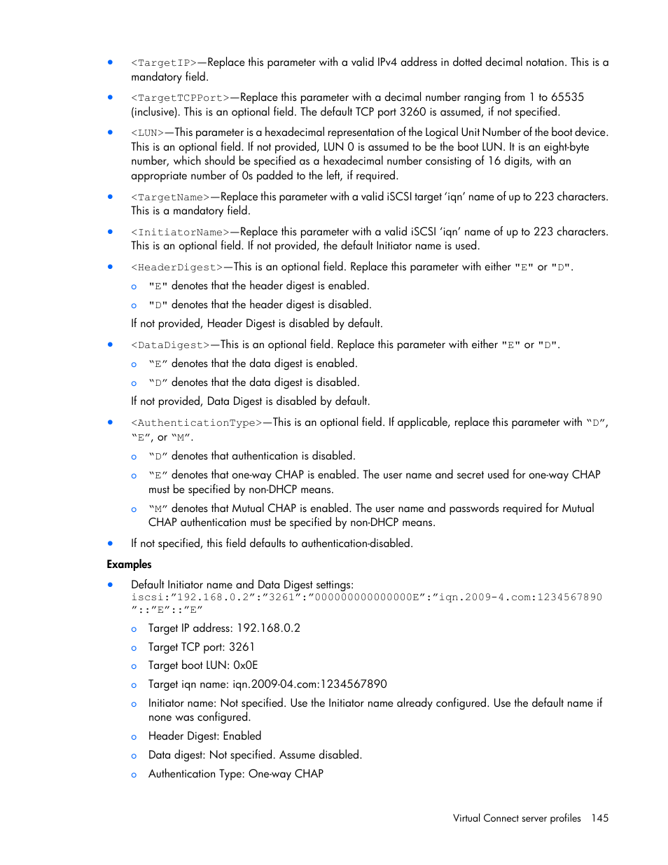 HP Virtual Connect 8Gb 20-port Fibre Channel Module for c-Class BladeSystem User Manual | Page 145 / 223