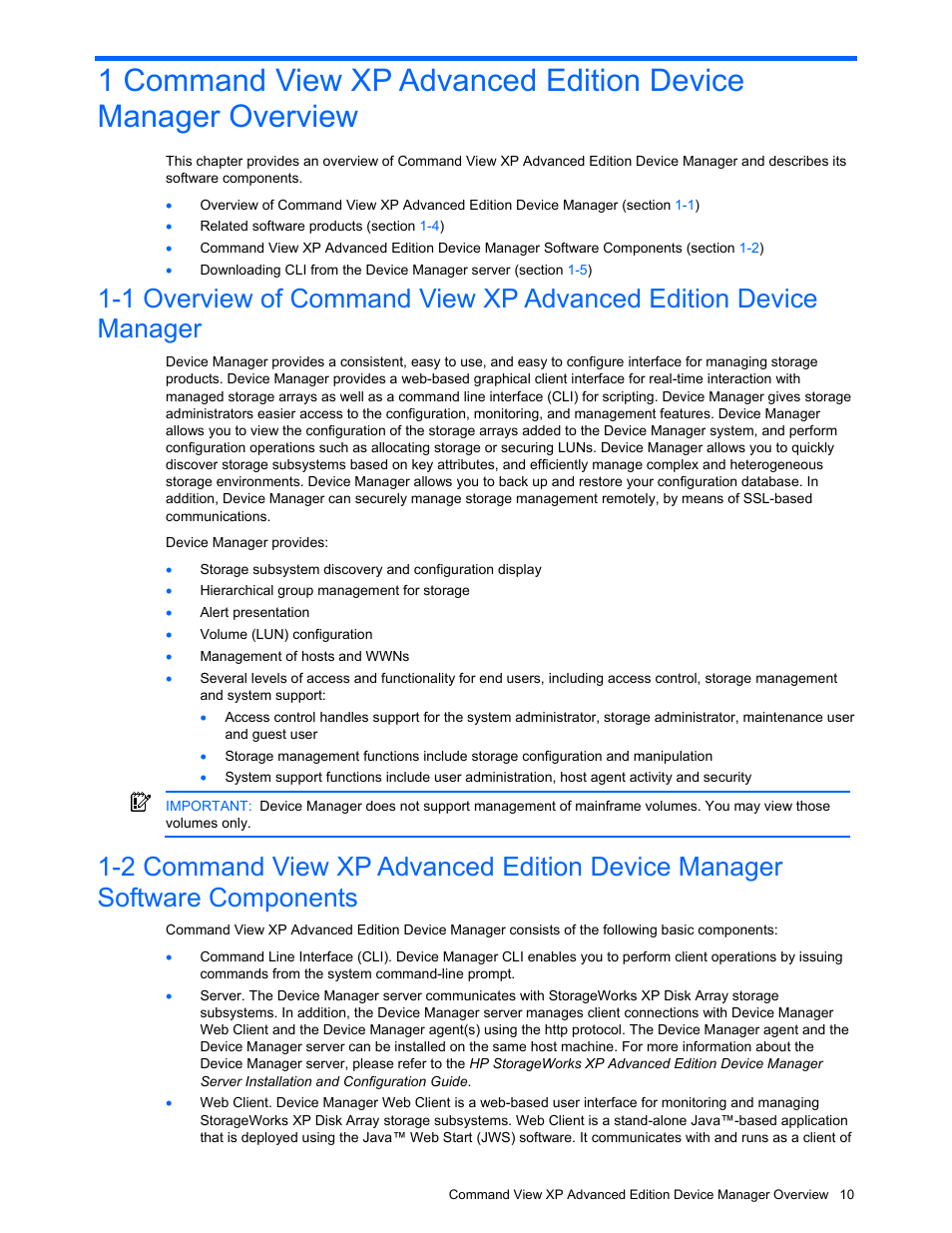 HP StorageWorks XP10000 Disk Array User Manual | Page 10 / 118