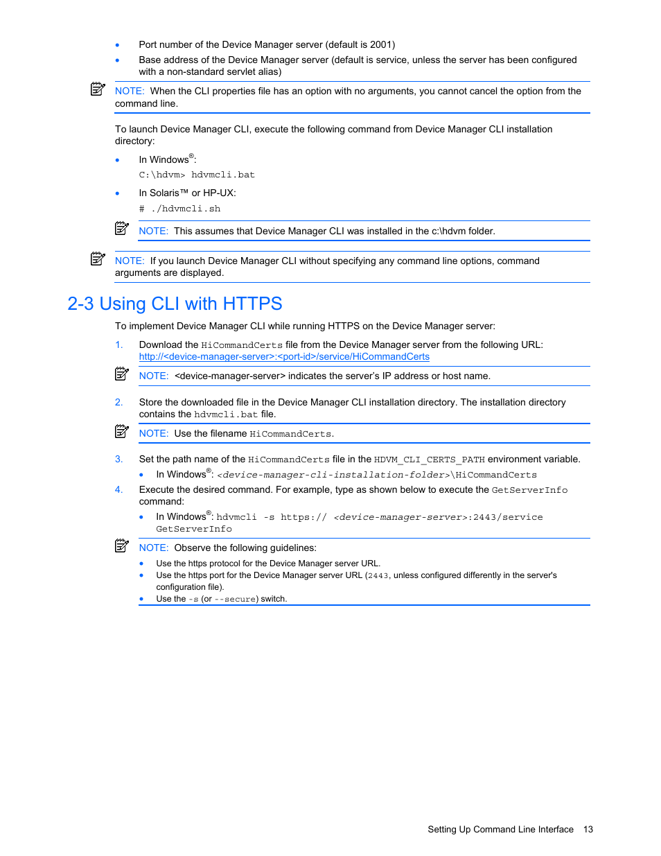 3 using cli with https, Using cli with https | HP StorageWorks XP10000 Disk Array User Manual | Page 13 / 118