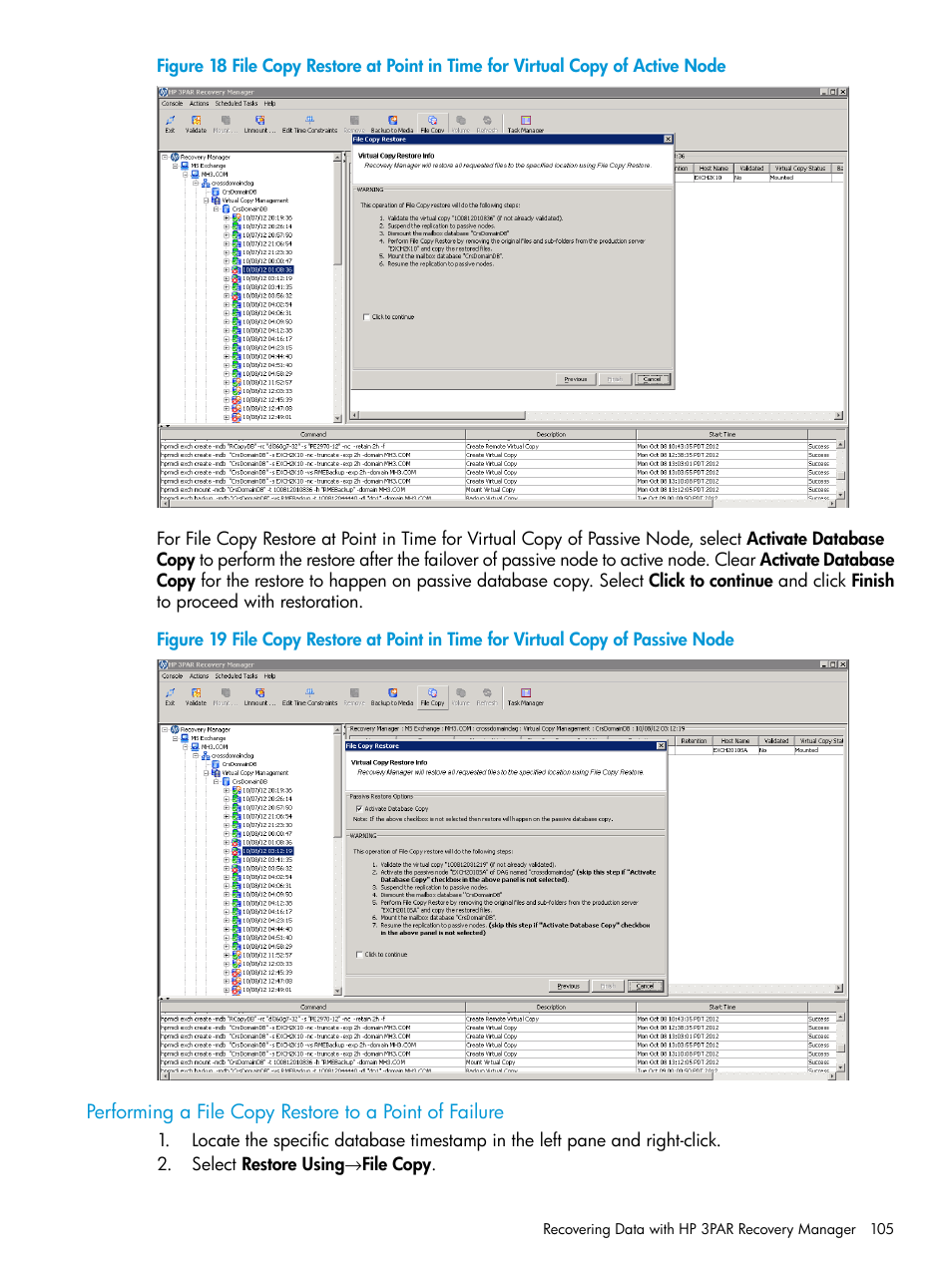 HP 3PAR Application Software Suite for Microsoft Exchange User Manual | Page 105 / 168