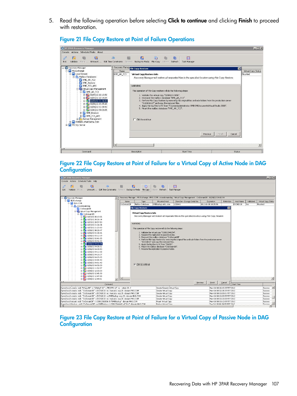 HP 3PAR Application Software Suite for Microsoft Exchange User Manual | Page 107 / 168