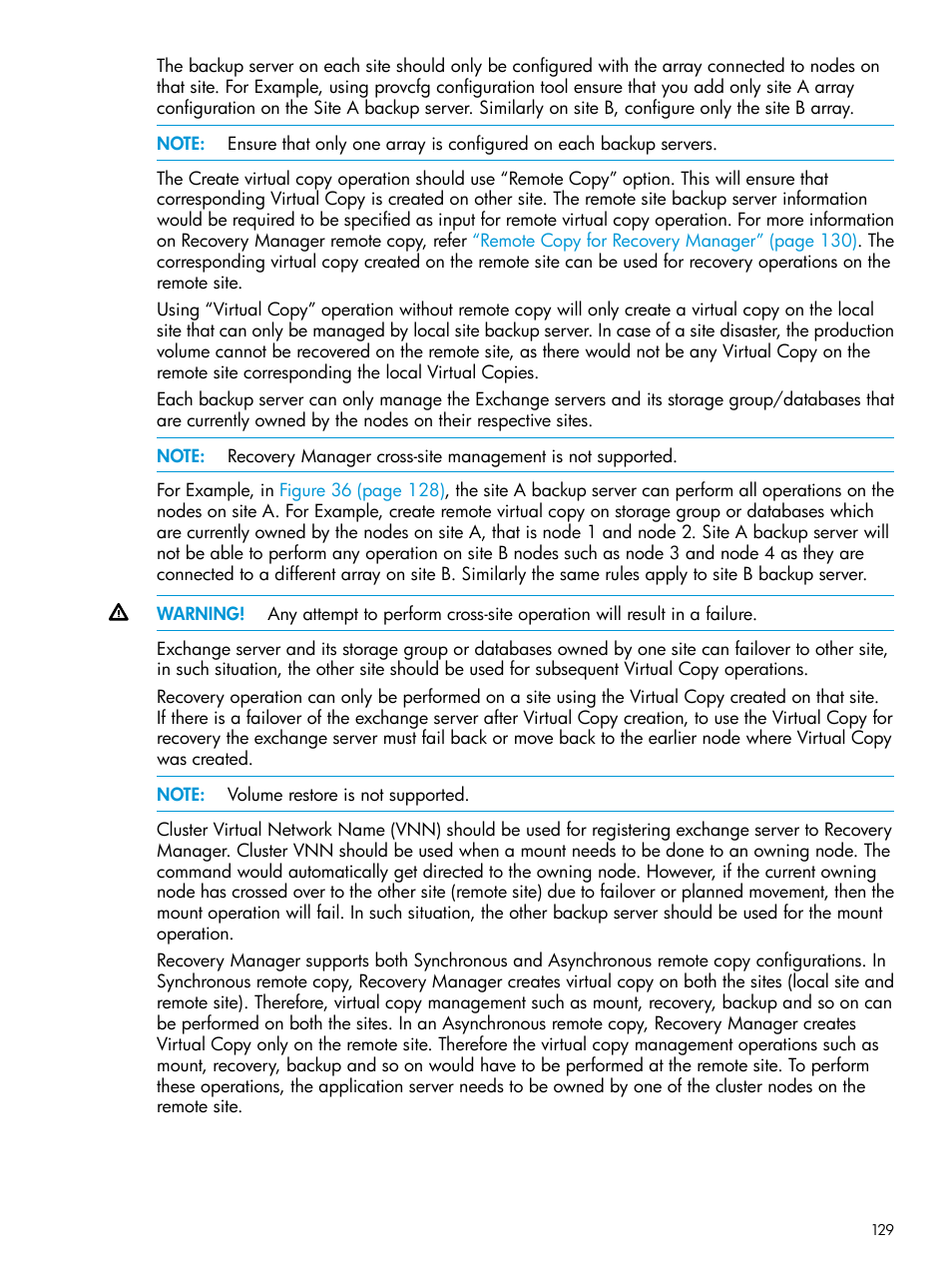 HP 3PAR Application Software Suite for Microsoft Exchange User Manual | Page 129 / 168