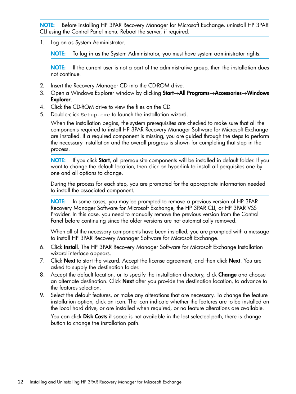 HP 3PAR Application Software Suite for Microsoft Exchange User Manual | Page 22 / 168