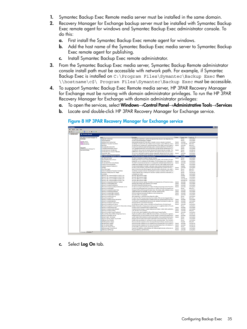 HP 3PAR Application Software Suite for Microsoft Exchange User Manual | Page 35 / 168