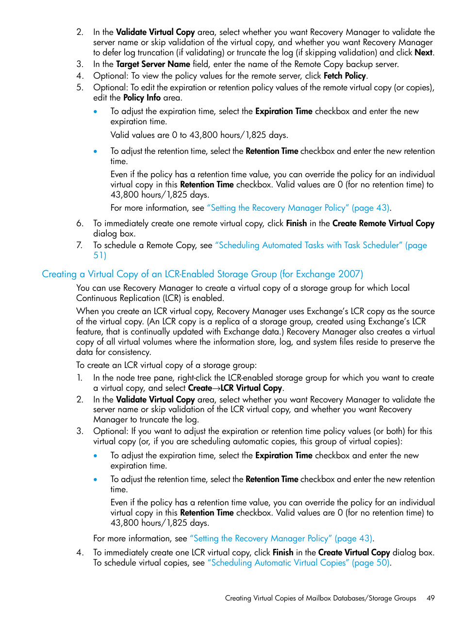 HP 3PAR Application Software Suite for Microsoft Exchange User Manual | Page 49 / 168