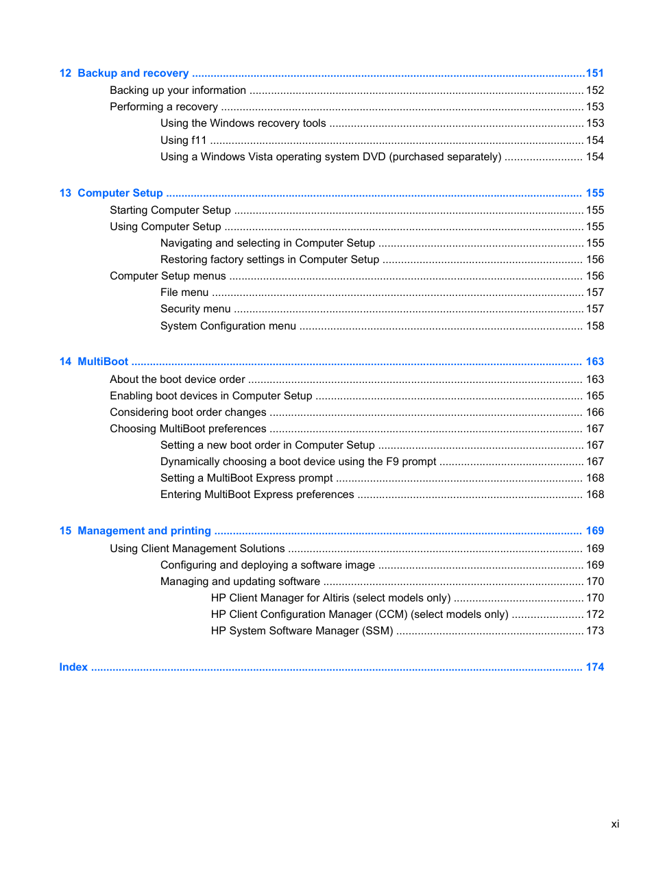 HP ProBook 4326s Notebook-PC User Manual | Page 11 / 192