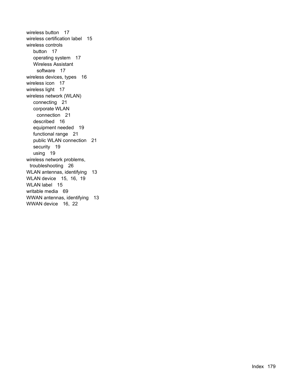 HP ProBook 4326s Notebook-PC User Manual | Page 191 / 192