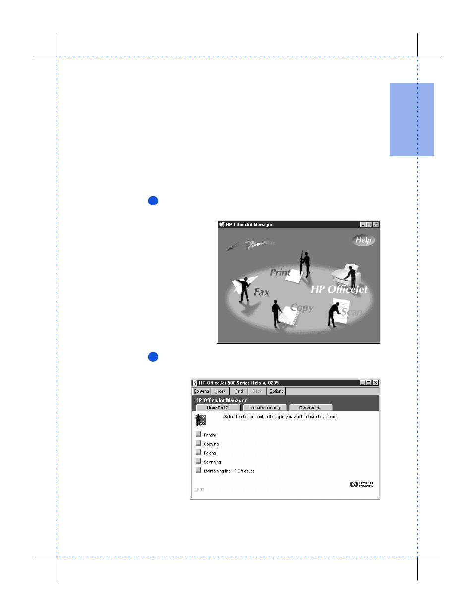 Using the hp officejet’s help system | HP Officejet 590 All-in-One Printer User Manual | Page 102 / 130