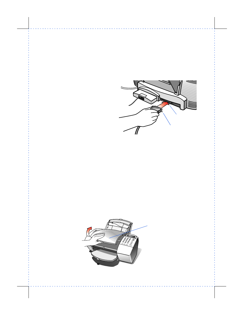 Connect the cables, Insert the print cartridges | HP Officejet 590 All-in-One Printer User Manual | Page 12 / 130