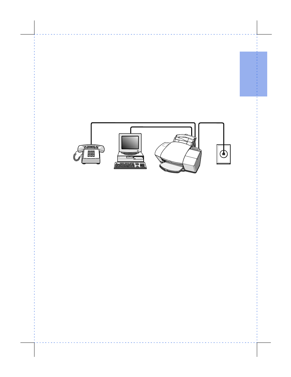 Shared line with a pc-modem (case adgh) | HP Officejet 590 All-in-One Printer User Manual | Page 21 / 130