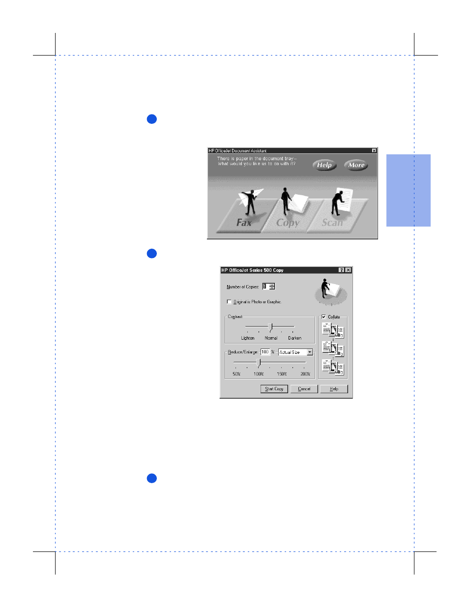 Using advanced copy settings in the hp officejet’s | HP Officejet 590 All-in-One Printer User Manual | Page 41 / 130