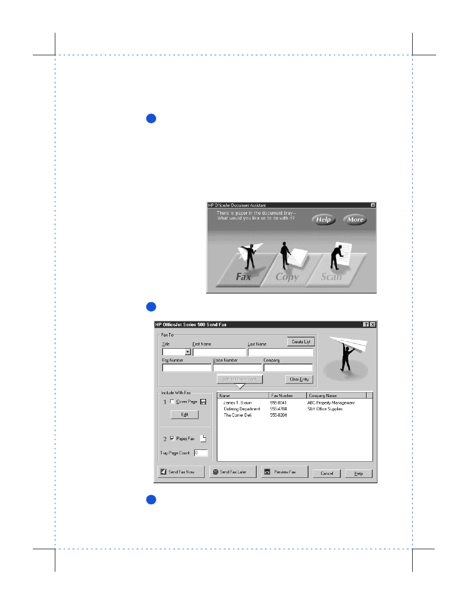 Sending from the hp officejet document assistant | HP Officejet 590 All-in-One Printer User Manual | Page 52 / 130