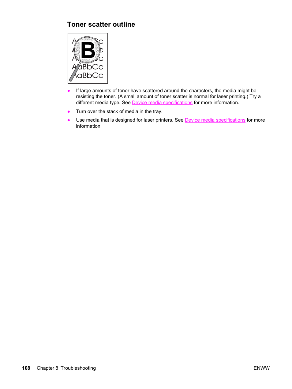 Toner scatter outline | HP LaserJet 3020 All-in-One Printer User Manual | Page 118 / 182
