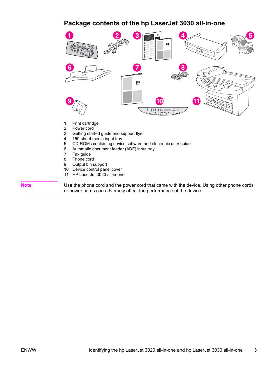 HP LaserJet 3020 All-in-One Printer User Manual | Page 13 / 182