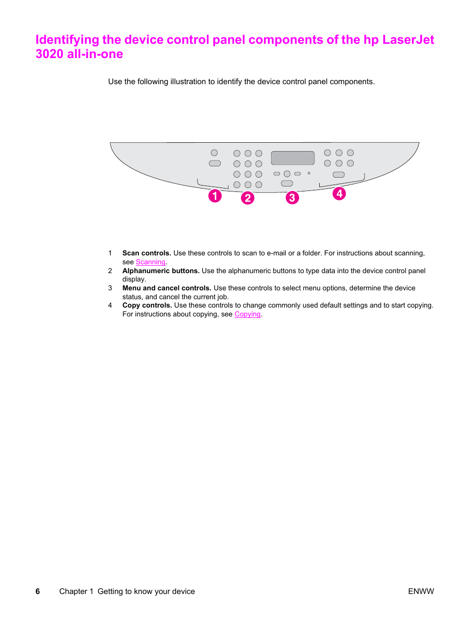 HP LaserJet 3020 All-in-One Printer User Manual | Page 16 / 182