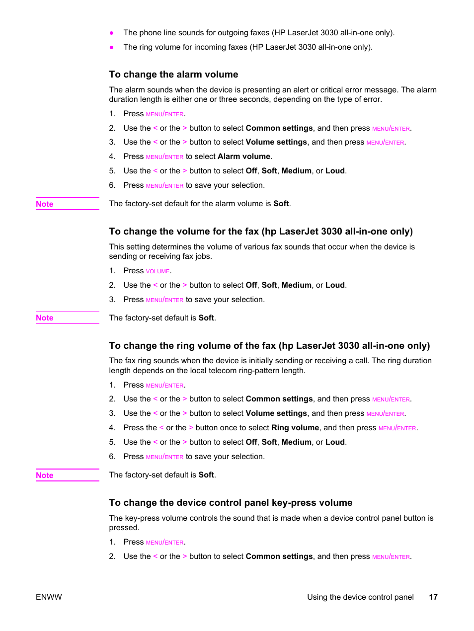 HP LaserJet 3020 All-in-One Printer User Manual | Page 27 / 182
