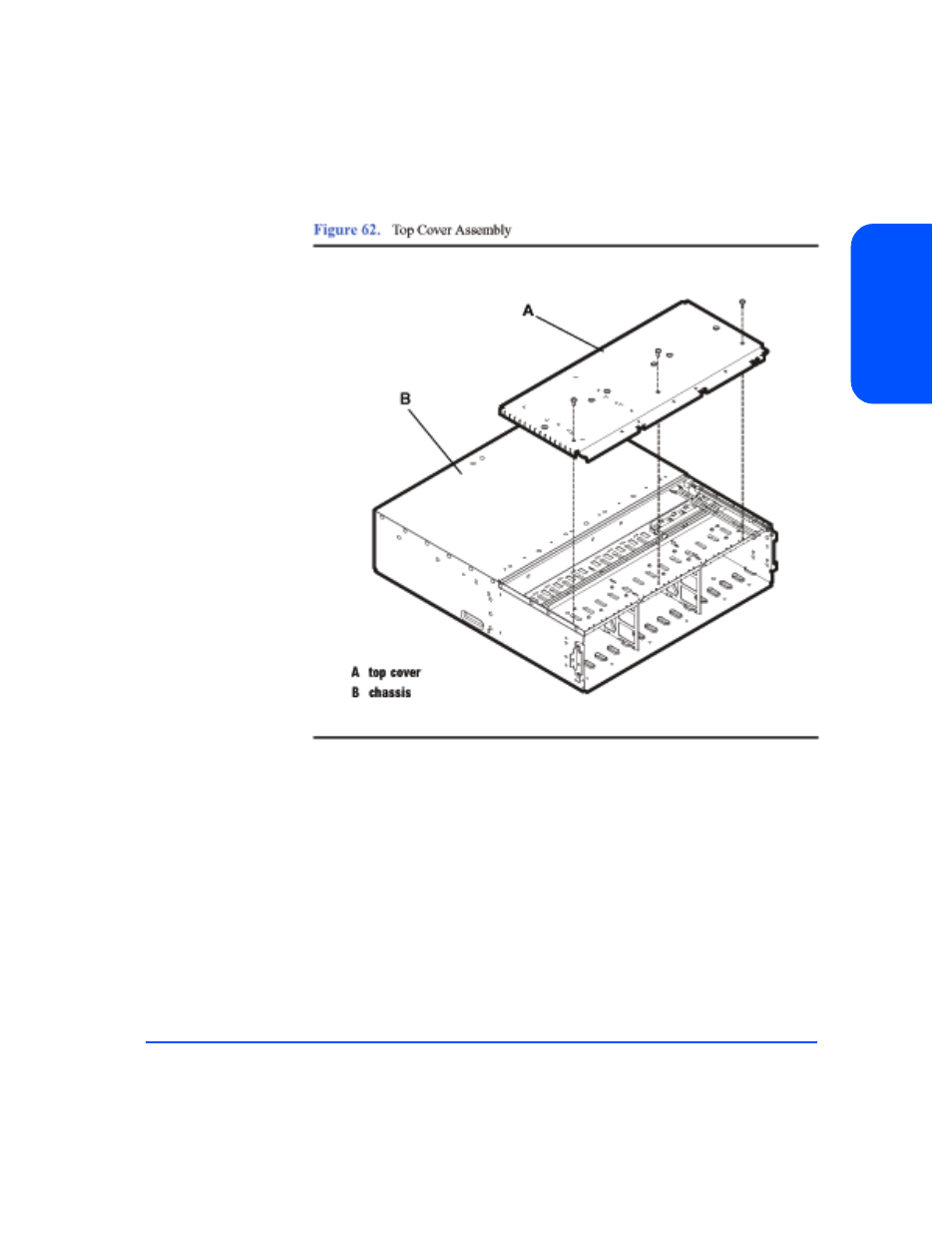 Figure 62, Top cover assembly 125, In figure 62) | HP StorageWorks 2405 Disk System User Manual | Page 125 / 144