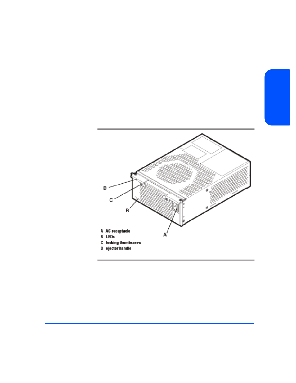 Power supply/fan module, Power supply/fan module 21, Figure 5 | HP StorageWorks 2405 Disk System User Manual | Page 21 / 144