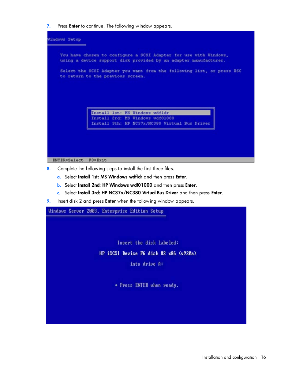 HP NC374m PCI Express Dual Port Multifunction Gigabit Server Adapter User Manual | Page 16 / 26