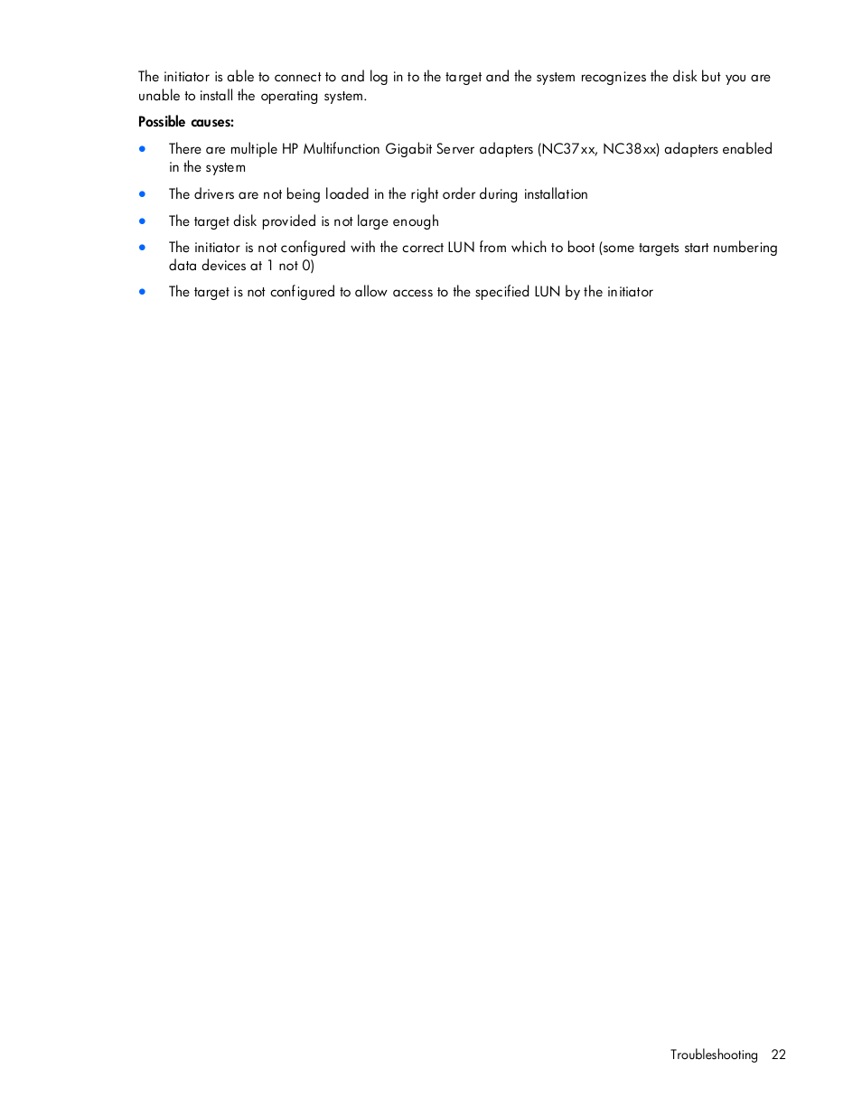 HP NC374m PCI Express Dual Port Multifunction Gigabit Server Adapter User Manual | Page 22 / 26