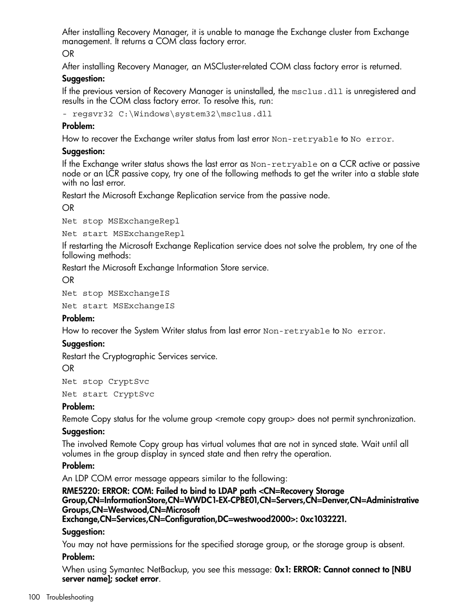 HP 3PAR Recovery Manager Software for VMware vSphere Licenses User Manual | Page 100 / 119