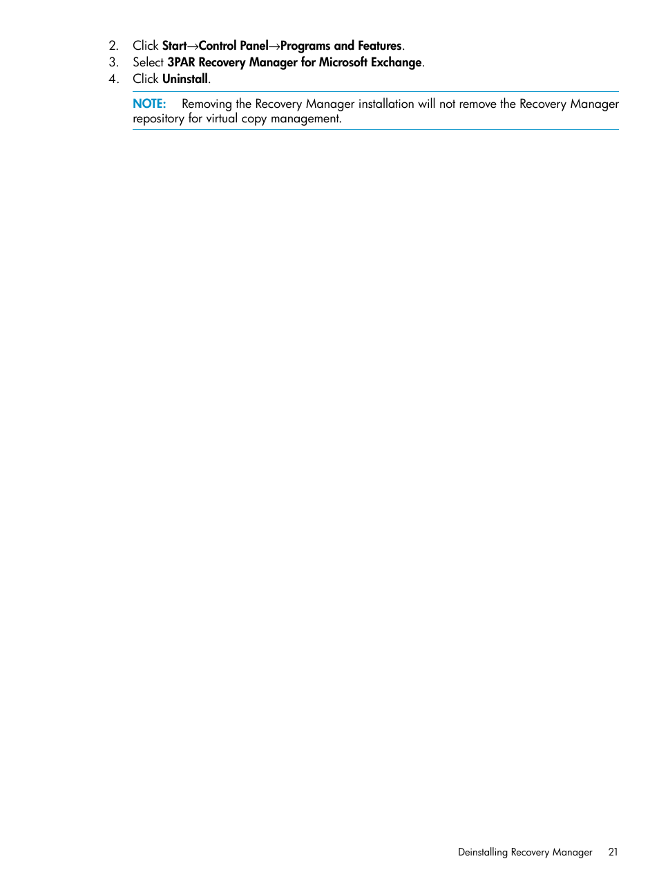 HP 3PAR Recovery Manager Software for VMware vSphere Licenses User Manual | Page 21 / 119