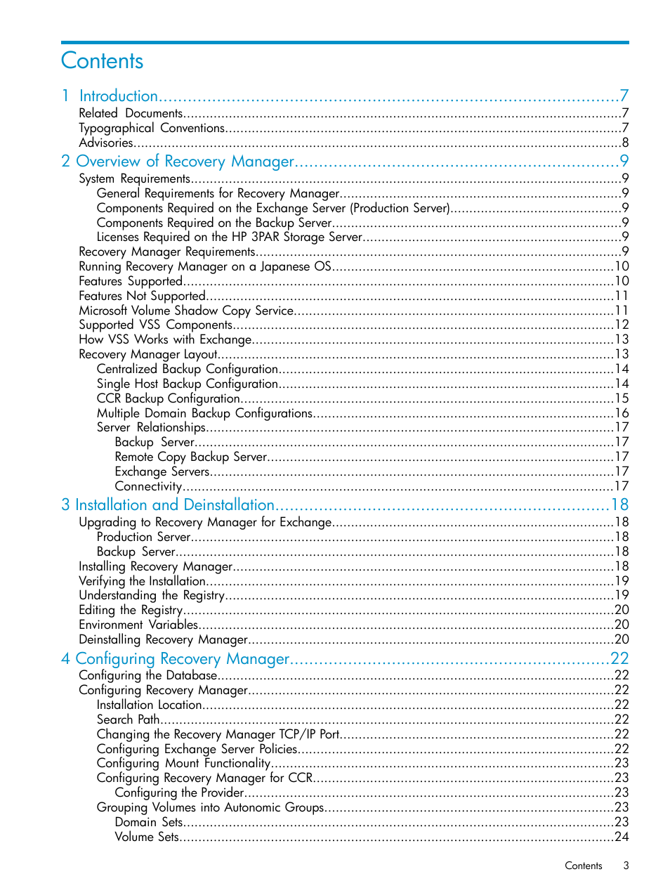 HP 3PAR Recovery Manager Software for VMware vSphere Licenses User Manual | Page 3 / 119