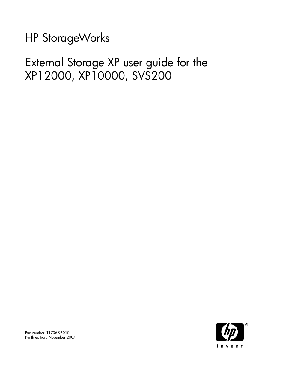 HP XP External Storage Software User Manual | 200 pages