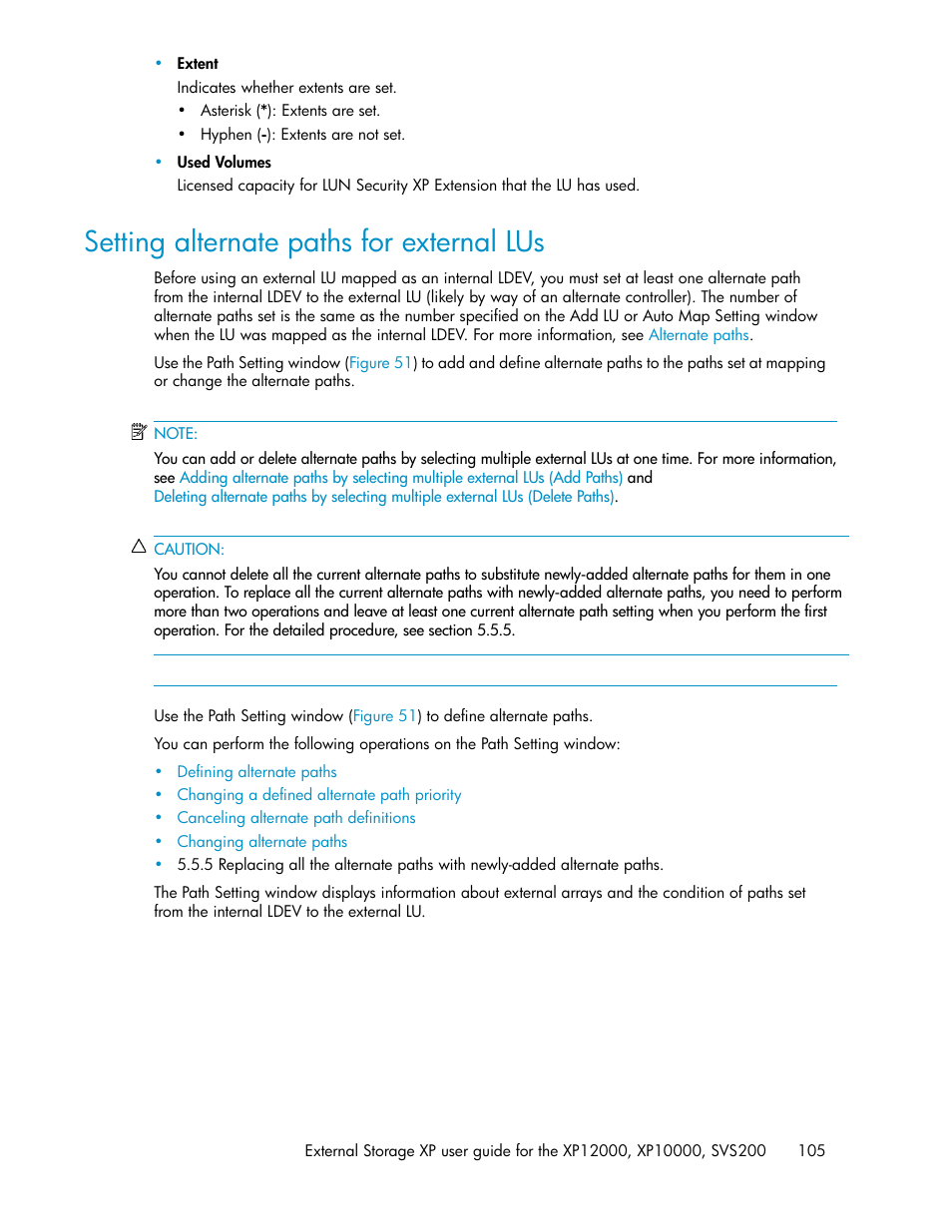 Setting alternate paths for external lus | HP XP External Storage Software User Manual | Page 105 / 200