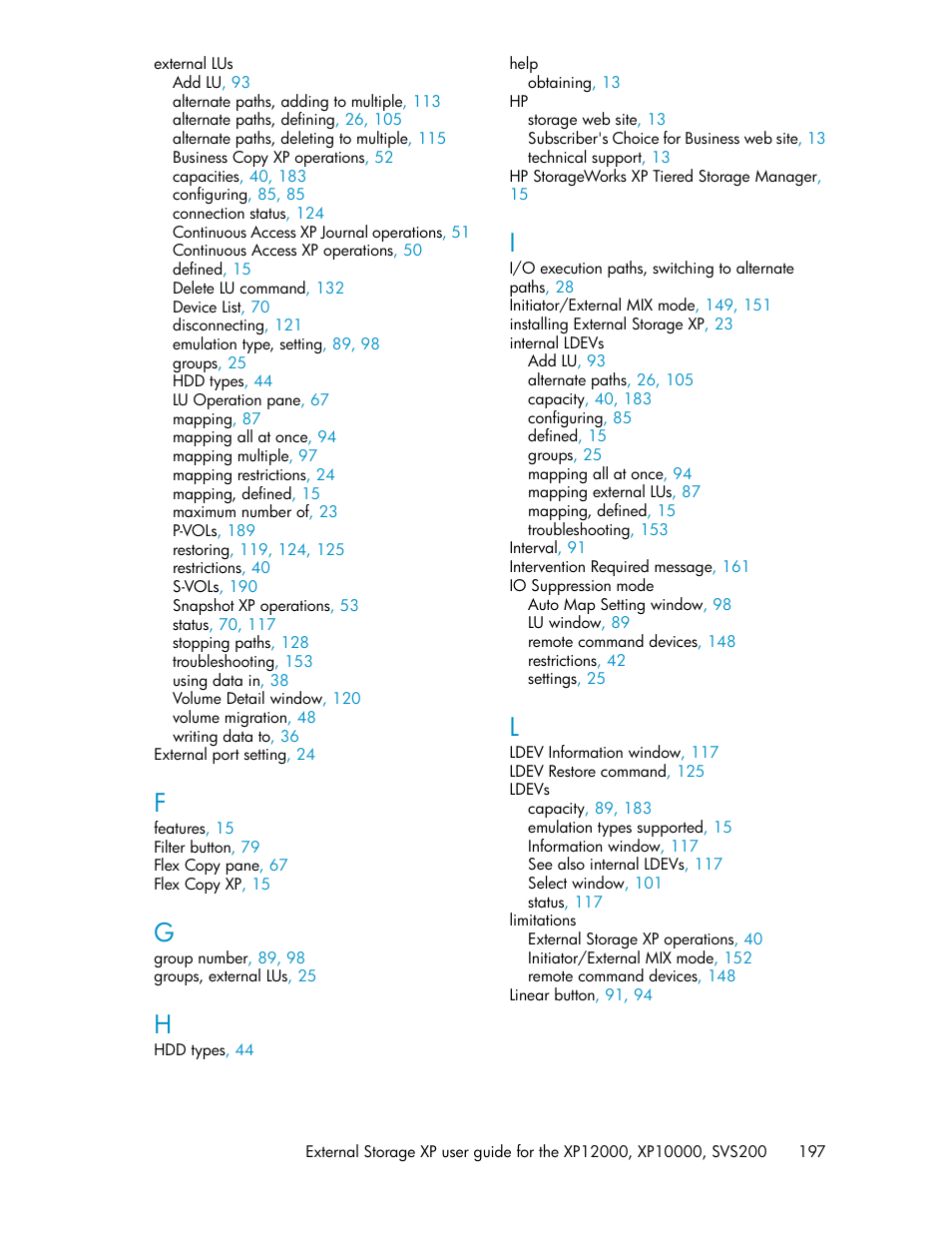 HP XP External Storage Software User Manual | Page 197 / 200