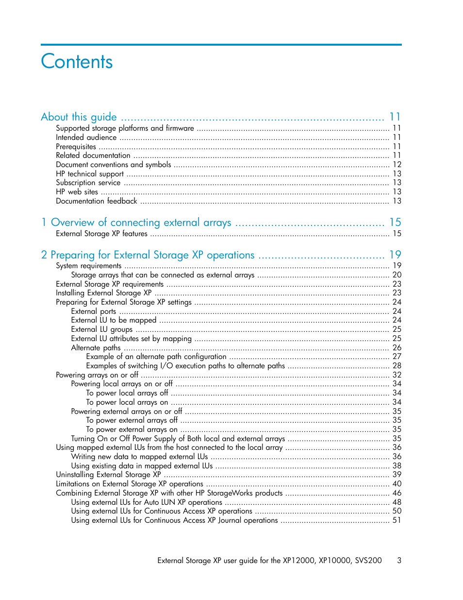 HP XP External Storage Software User Manual | Page 3 / 200