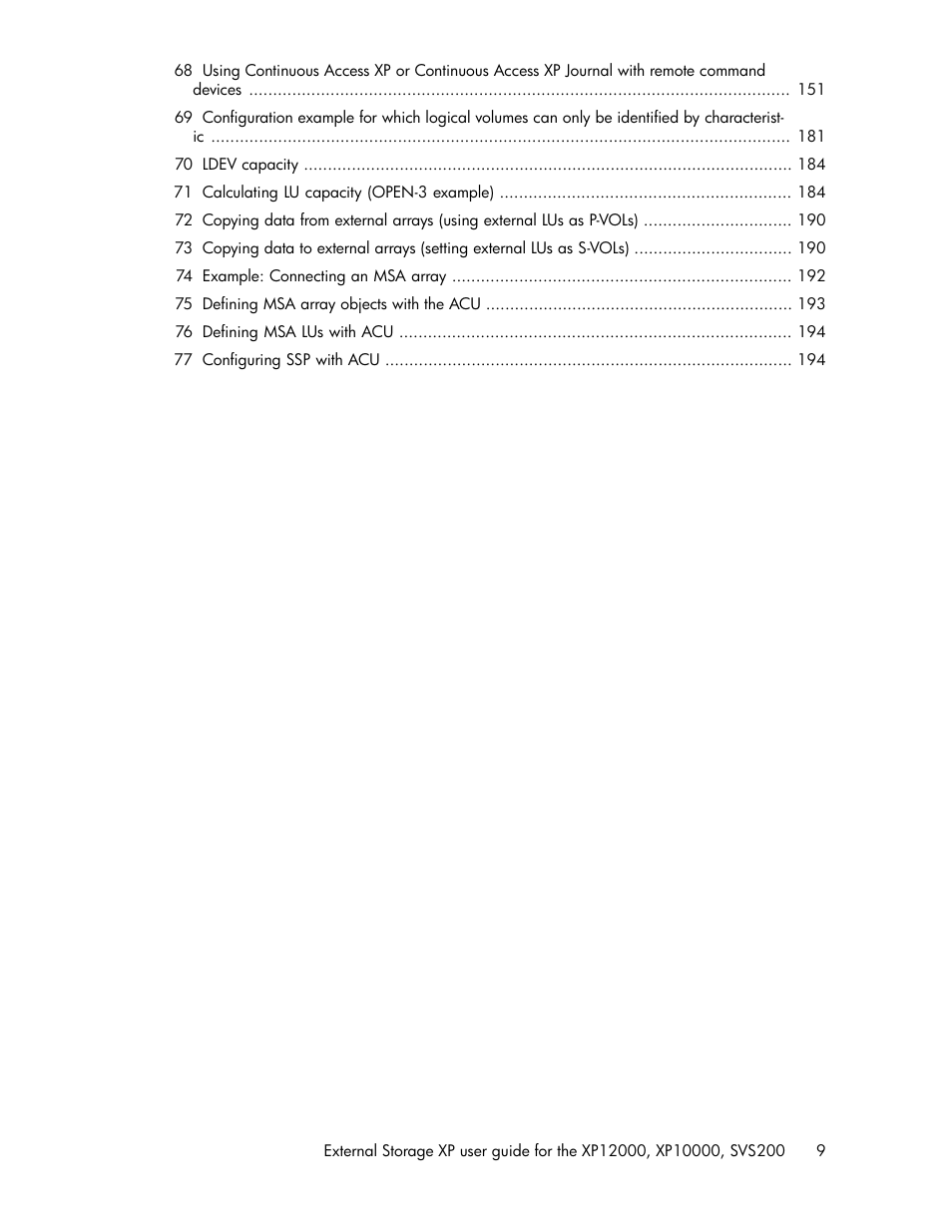 HP XP External Storage Software User Manual | Page 9 / 200