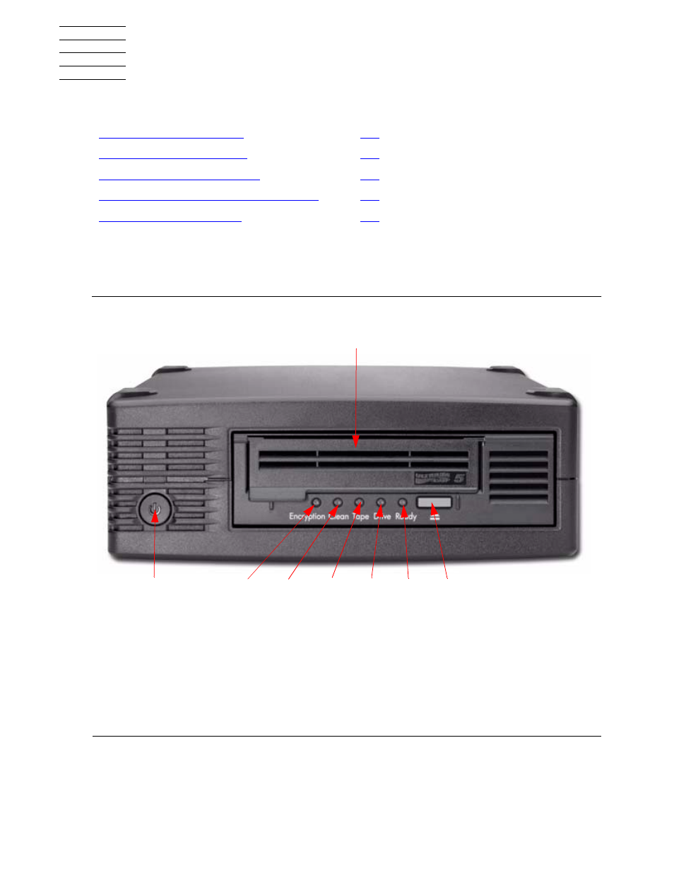 4 operation, Front view of tape drive, Operation | Figure 4-1 | HP Integrity NonStop H-Series User Manual | Page 15 / 38