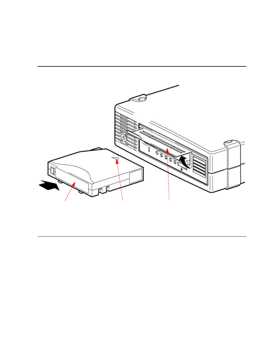 Loading a tape cartridge, Figure 4-2, Inserting a tape cartridge | HP Integrity NonStop H-Series User Manual | Page 16 / 38