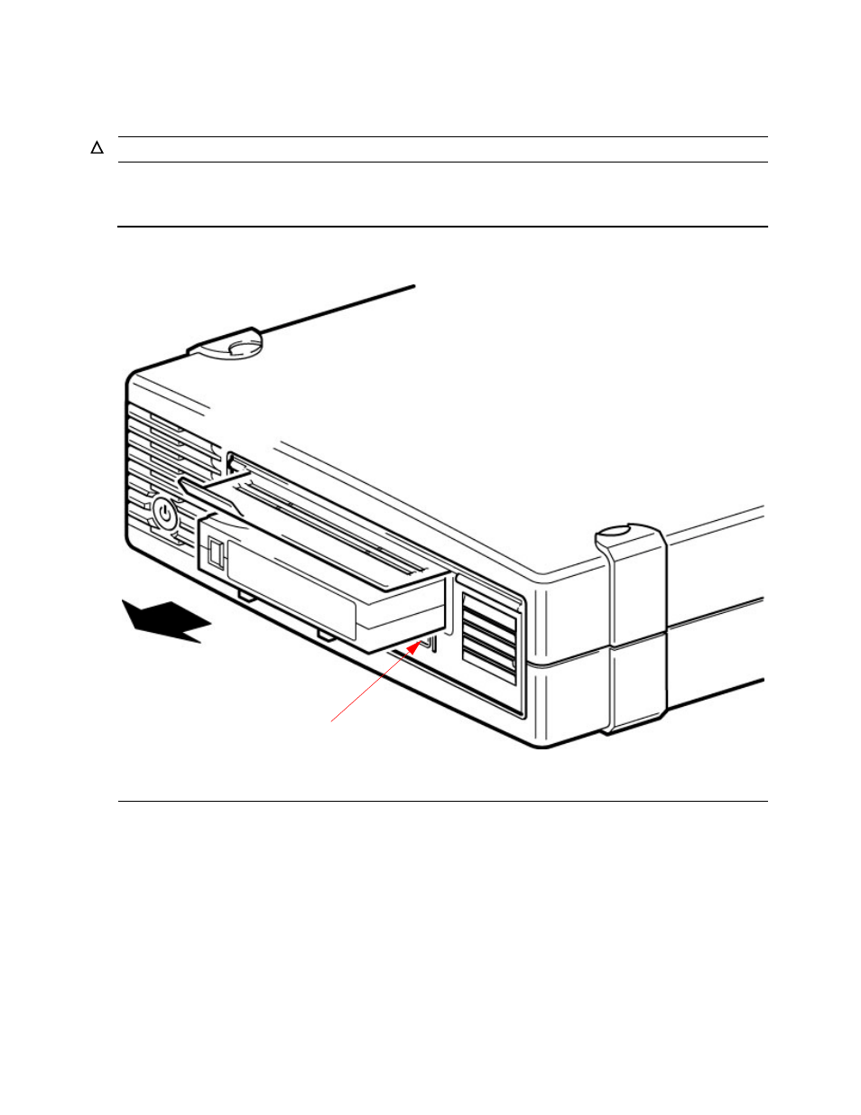 Unloading a tape cartridge, Removing power from the tape drive, Figure 4-3 | Ejecting a tape cartridge | HP Integrity NonStop H-Series User Manual | Page 17 / 38