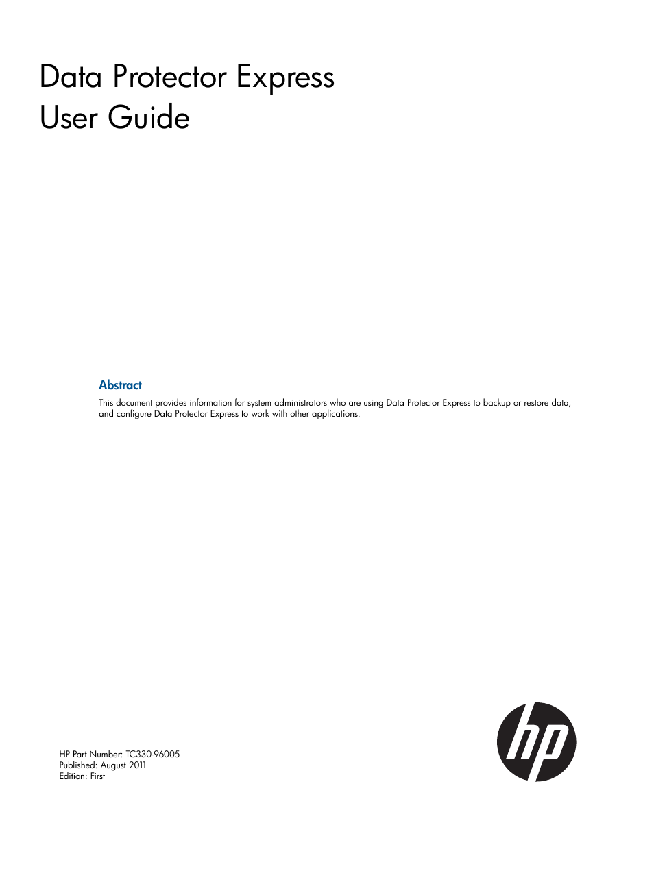 HP Data Protector Express Basic-Software User Manual | 83 pages