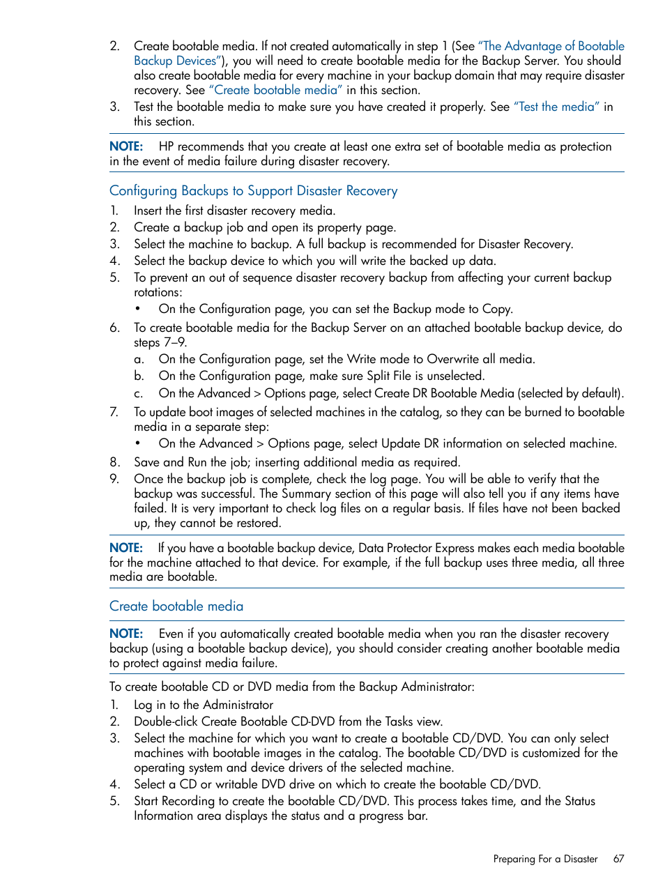 HP Data Protector Express Basic-Software User Manual | Page 67 / 83