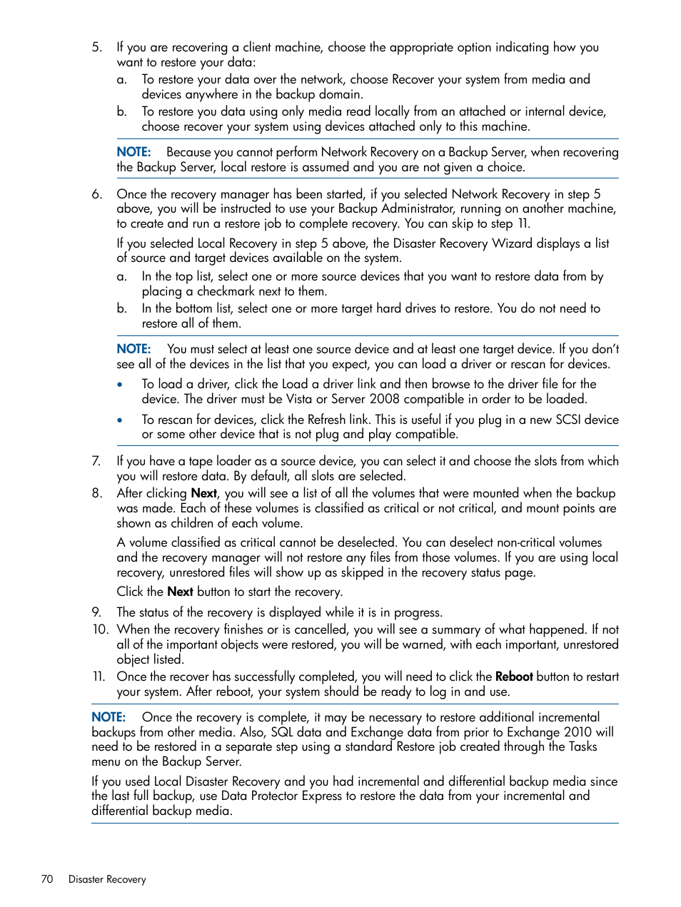 HP Data Protector Express Basic-Software User Manual | Page 70 / 83